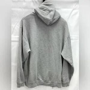 J America New England Grey Hoodie Sweatshirt Koozie Bottle Opener Men's Size L